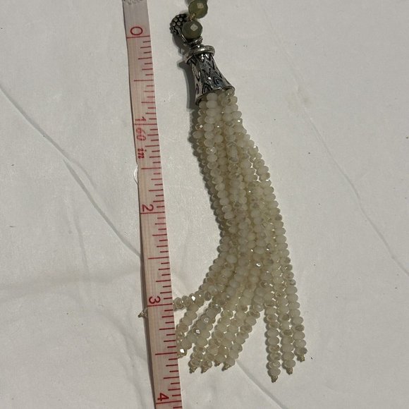 Remy Lariat – Marlyn Schiff Marlyn Schiff   Glass Beaded Tassel Lariat Long Necklace 64”L